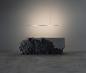 Preview: Lineare Designer Pendelleuchte 200 cm LED modern minimalistisch schlangenartige Form – SPIN-H-1